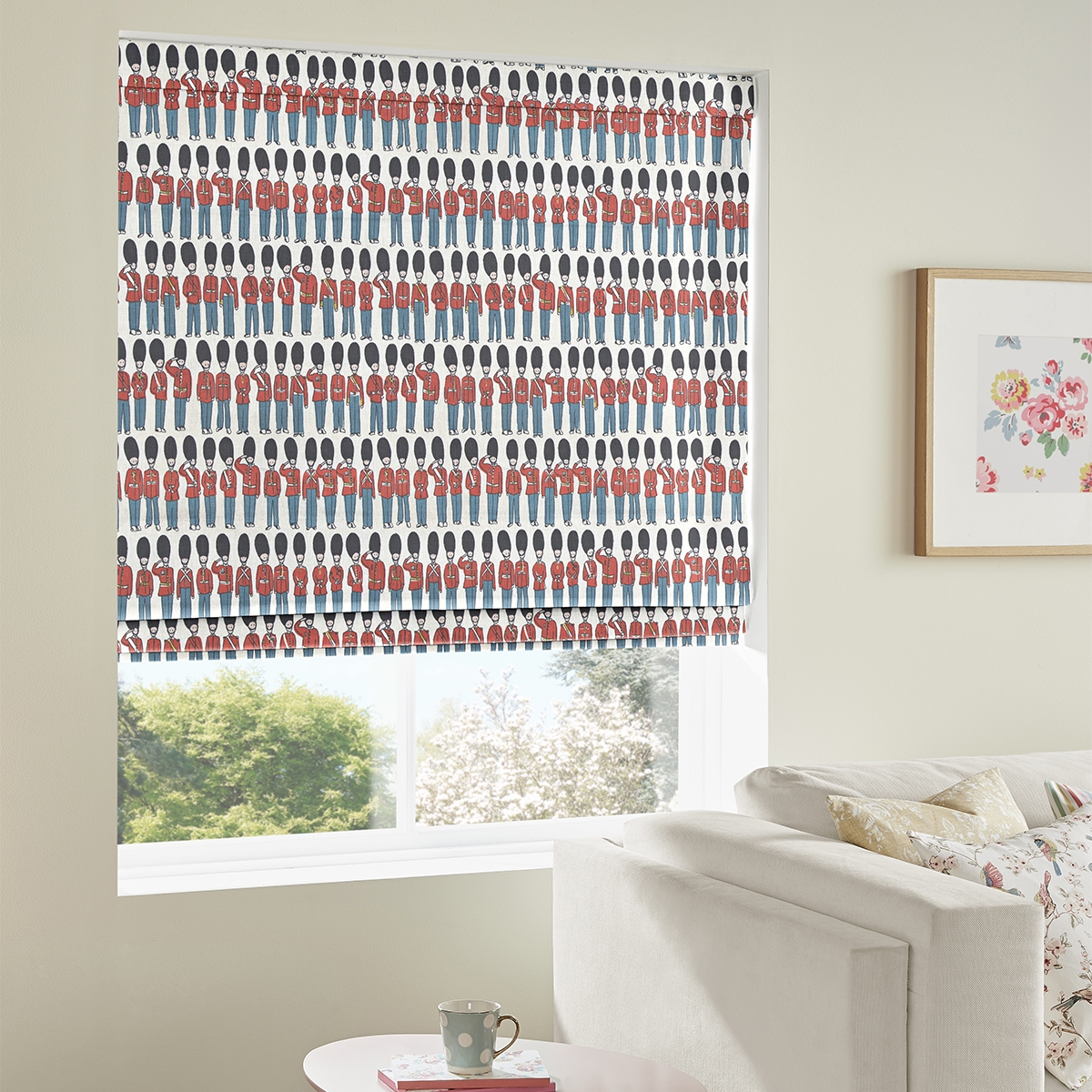 Product photograph of Cath Kidston London Guards Multi Roman Blind from Choice Furniture Superstore.